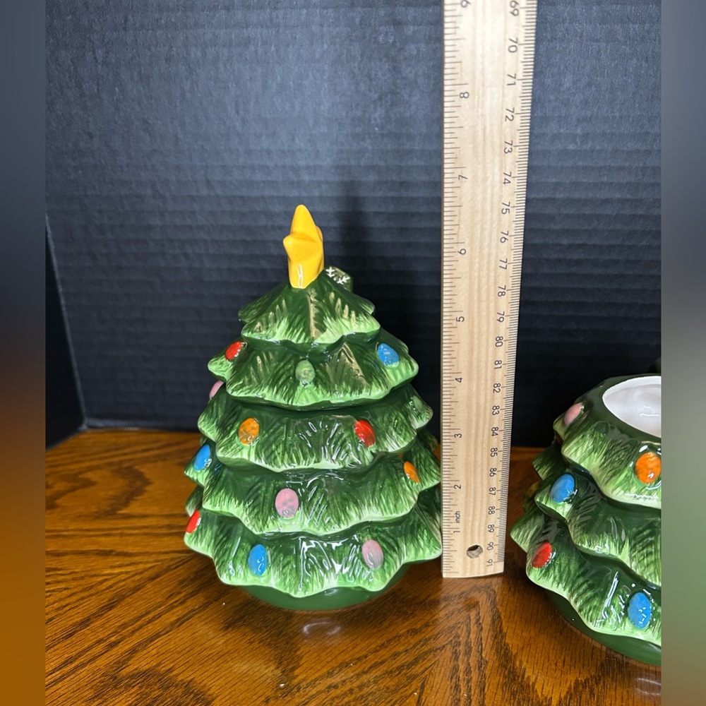 Mr. Christmas Green Nostalgic Tree Mug w/ Lid Spoon 16 oz Classic Set of 2 NEW - Picture 12 of 14